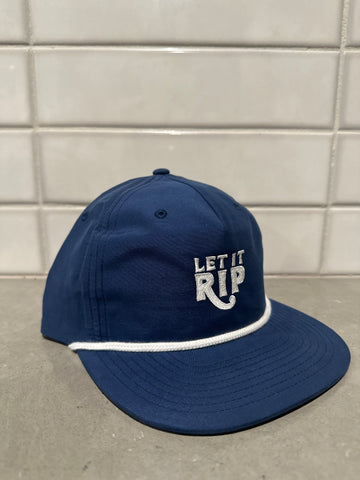 Blue & White Rope Hat - Hook Logo