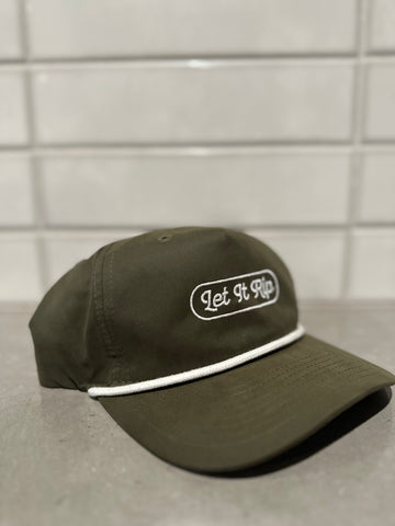 Green & White Rope Hat - Border Logo