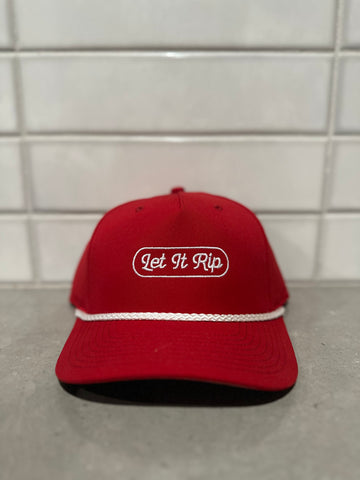 Red & White Rope Hat - Border Logo