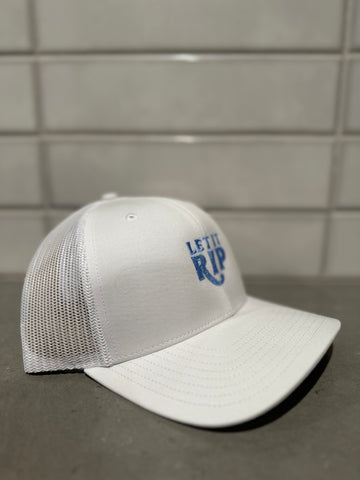 White & Baby Blue - Mesh Back - Hook Logo