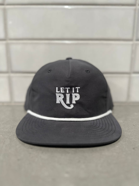 Gray & White Rope Hat - Hook Logo