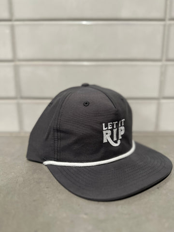 Gray & White Rope Hat - Hook Logo