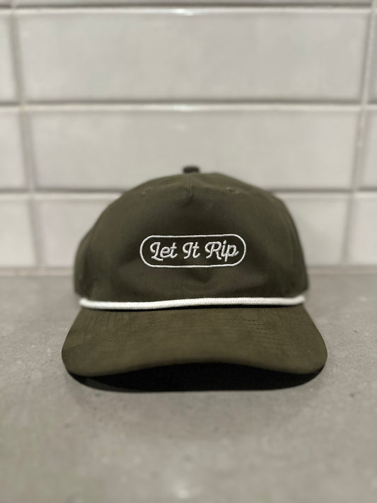 Green & White Rope Hat - Border Logo