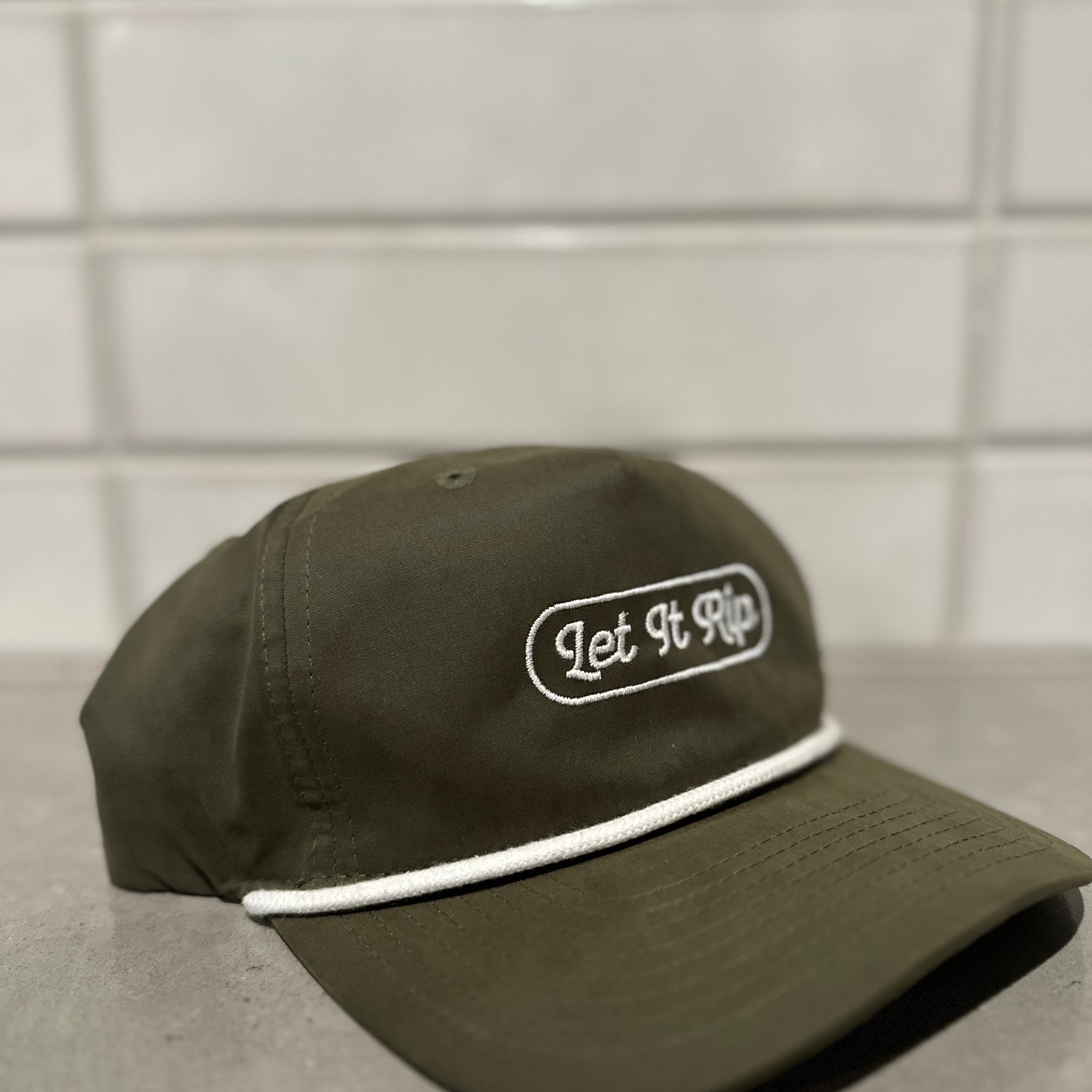 Green & White Rope Hat - Border Logo