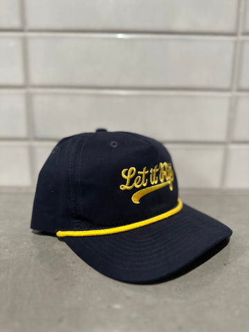 Blue & Gold Rope Hat - Script Logo