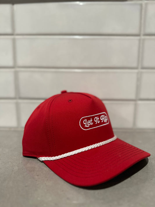 Red & White Rope Hat - Border Logo
