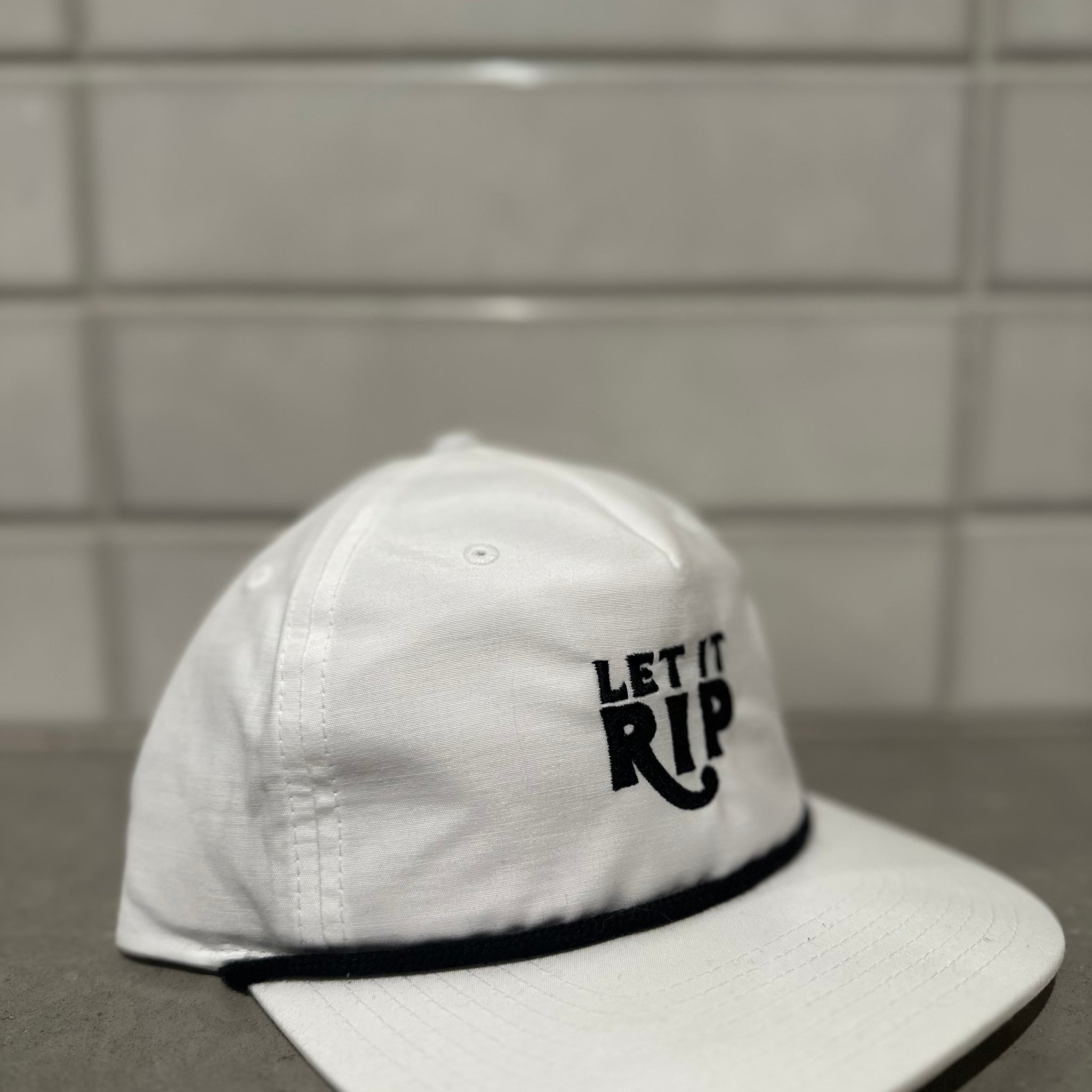 Black & White Rope Hat - Hook Logo